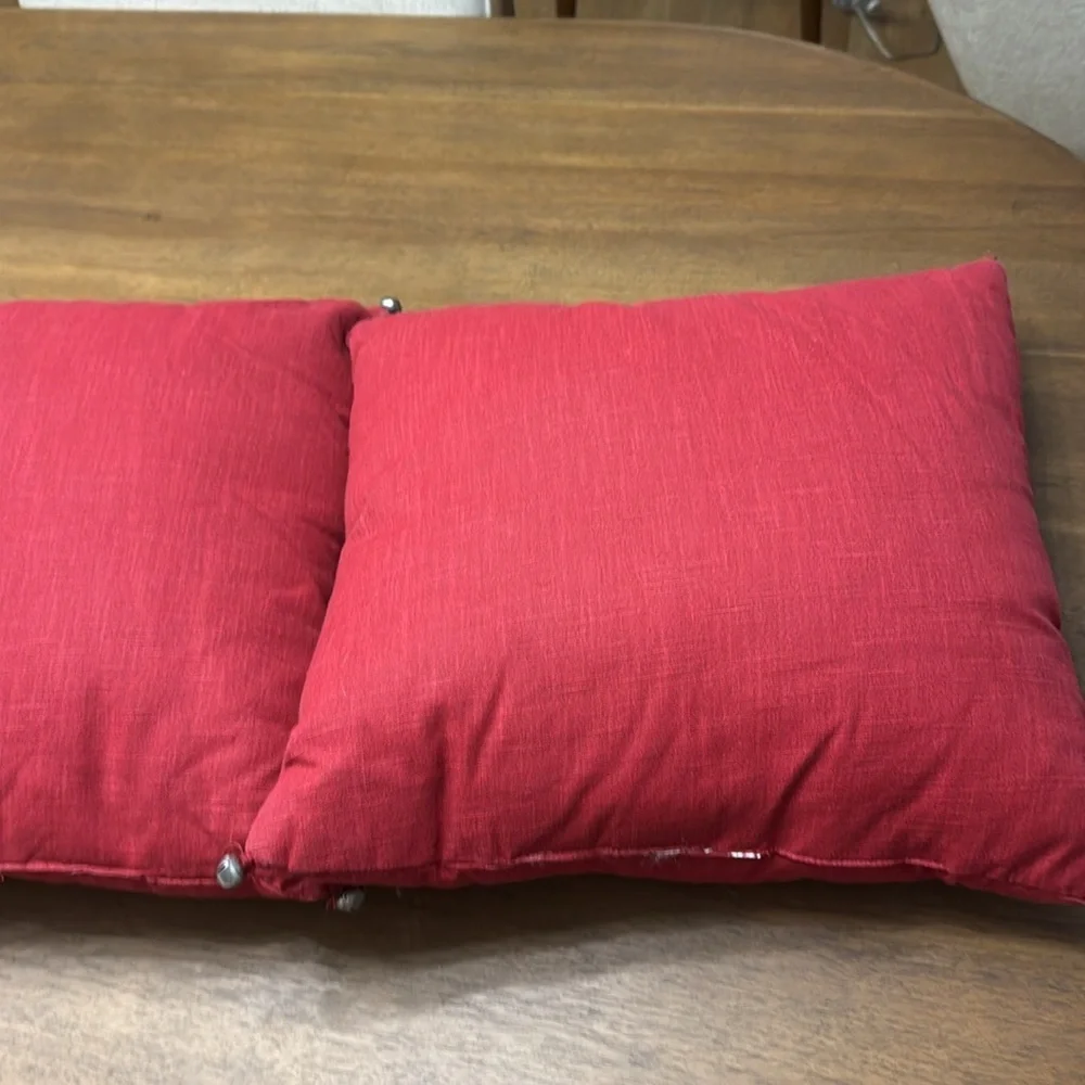🎄Merry Christmas Red SquareThrow Pillow Indoor, Set of 2, 18